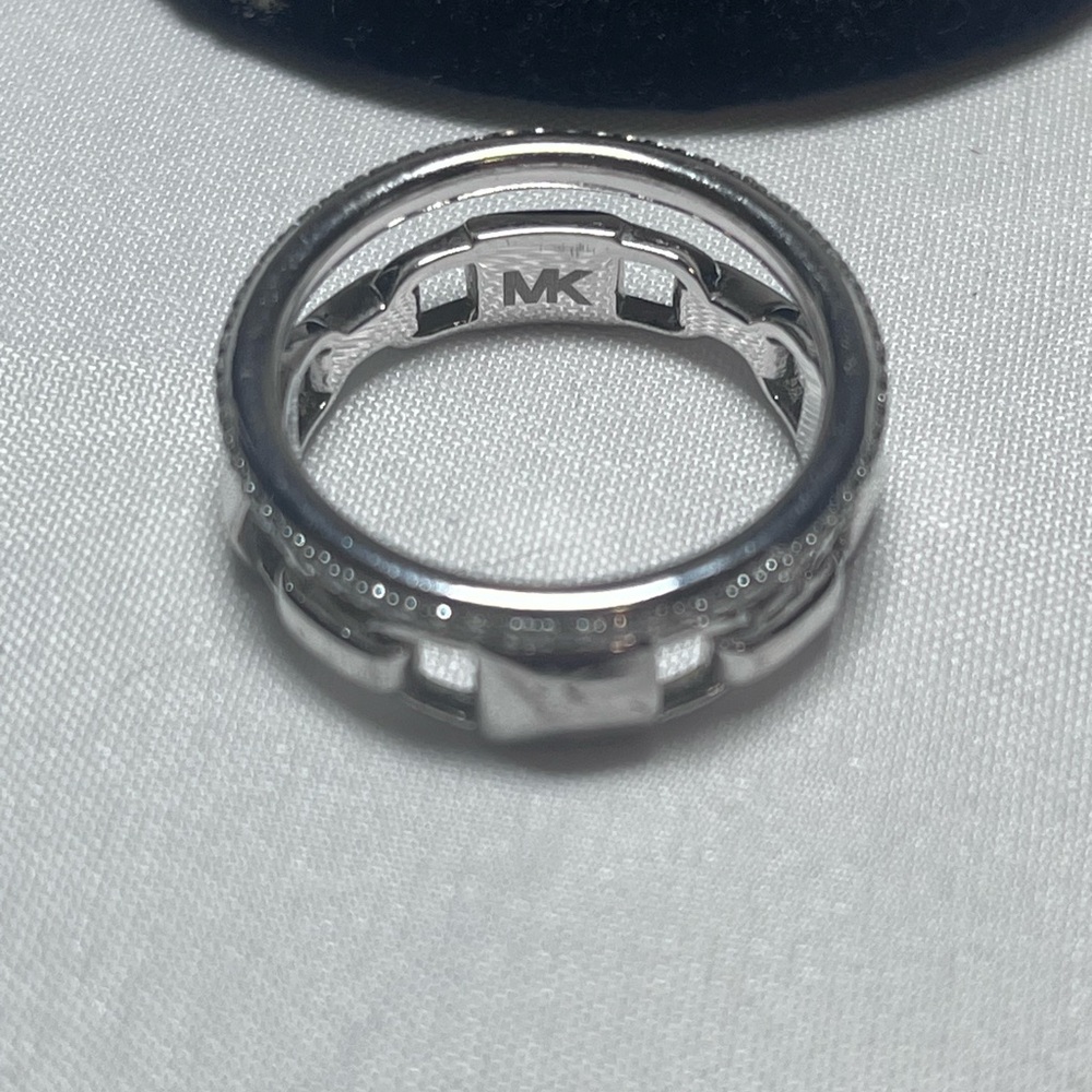 Michael Kors Silver Link And Pave Stackable Ring … - image 3